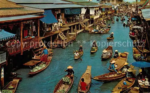 AK / Ansichtskarte  Bangkok_Thailand Floating Market 