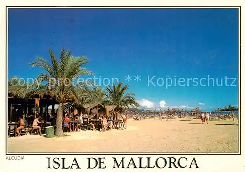 AK / Ansichtskarte Alcudia_Mallorca_ES Strand Strandrestaurant 