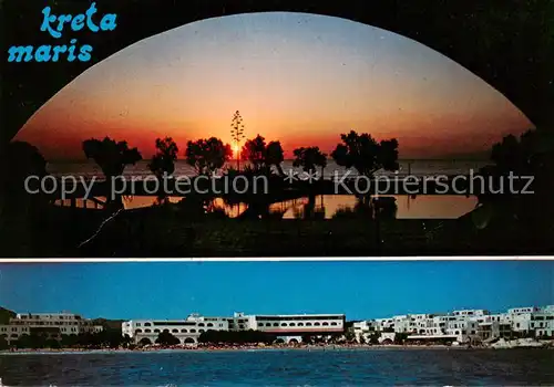 AK / Ansichtskarte Limin_Hersonissou_Crete_Greece Hotel Creta Maris Bungalows Sonnenuntergang 