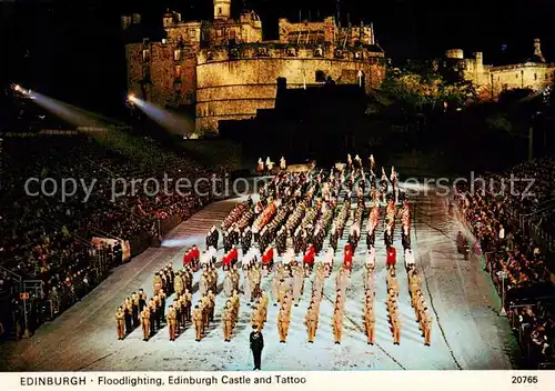 AK / Ansichtskarte Edinburgh__Scotland_UK Floodlighting Edinburgh Castle and Tattoo 