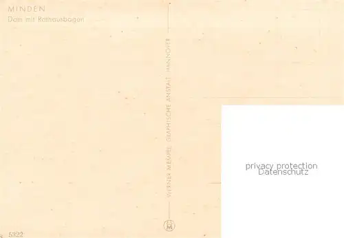 AK / Ansichtskarte Minden__Westfalen_Weser Dom mit Rathausbogen 