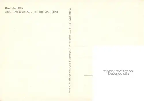 AK / Ansichtskarte Bad_Wiessee Kurhotel Rex Gastraum Bad_Wiessee