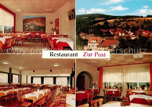 AK / Ansichtskarte Weschnitz Restaurant Pension zur Post Ortsansicht Weschnitz