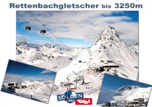 AK / Ansichtskarte  Seilbahn_Cable-Car_Telepherique Rettenbachgletscher Soelden Tirol 