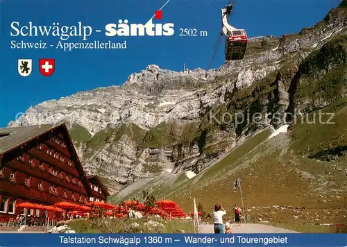AK / Ansichtskarte 73847482 Seilbahn_Cable-Car_Telepherique Schwaegalp Saentis Schweiz 