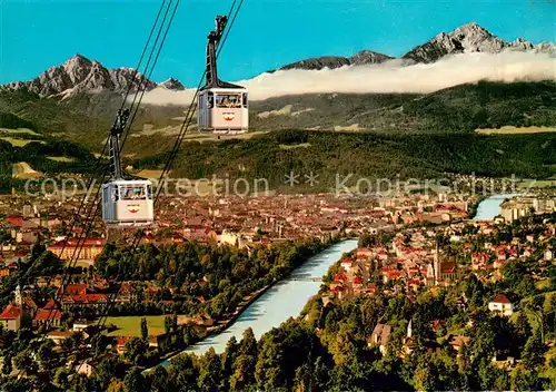 AK / Ansichtskarte  Seilbahn_Cable-Car_Telepherique Innsbrucker Nordkettenbahn Wagenkreuzung  