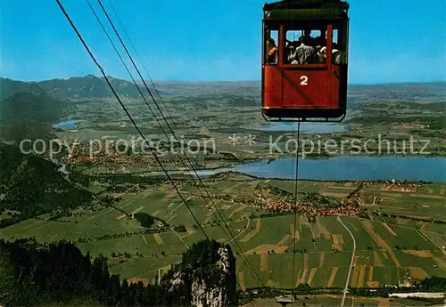 AK / Ansichtskarte 73847495 Seilbahn_Cable-Car_Telepherique Tegelbergbahn Schwangau Fussen Allgaeu 