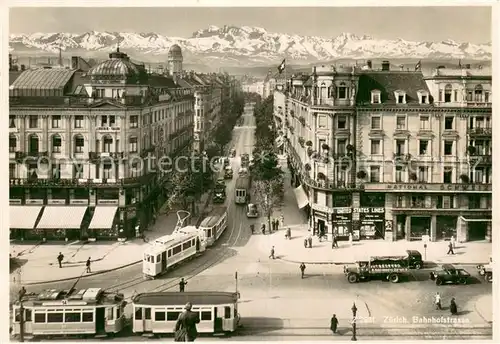 AK / Ansichtskarte  Strassenbahn Zuerich Bahnhof 