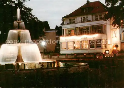 AK / Ansichtskarte 73847529 Bad_Pyrmont Hotel Schlossblick Wasserspiele Bad_Pyrmont