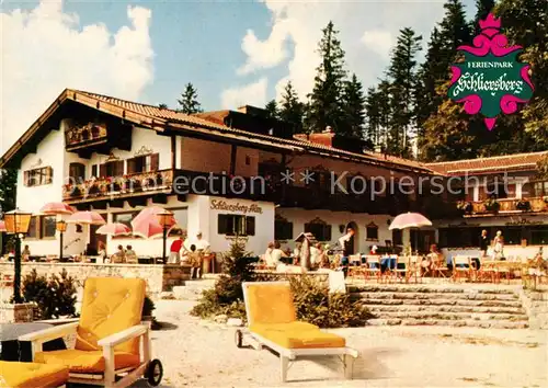 AK / Ansichtskarte 73847544 Schliersbergalm_1061m_Schliersee Ferienpark Schliersberg Hotel Schliersbergalm Terrasse 