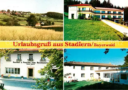 AK / Ansichtskarte 73847551 Stadlern__Schoensee_Oberpfalz Hotel Gasthof Pension Reichenstein Landschaftspanorama 