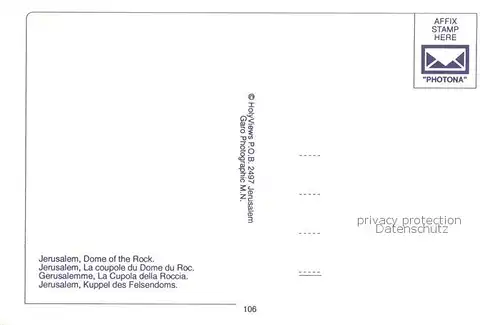 AK / Ansichtskarte  Jerusalem__Yerushalayim_Israel Kuppel des Felsendoms 