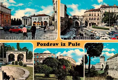 AK / Ansichtskarte  Pula_Pola_Croatia Ortsansichten Schloss Arena Ruine 