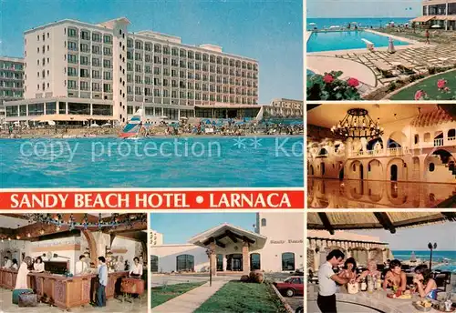 AK / Ansichtskarte 73847608 Larnaca Sandy Beach Hotel Strandbar Pool Foyer Larnaca