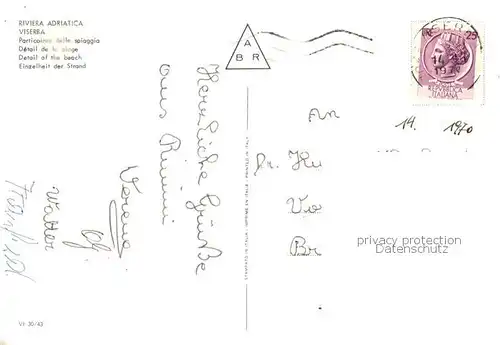 AK / Ansichtskarte  Viserba_Rimini_IT Particolare delle spiaggia 