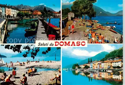 AK / Ansichtskarte 73847653 Domaso_Lago_di_Como_IT Promenade Strand Panorama 