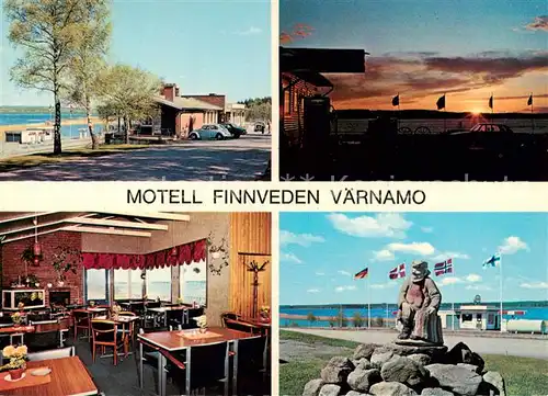 AK / Ansichtskarte  Vaernamo_Sweden Motell Finnveden Restaurant Skulptur 