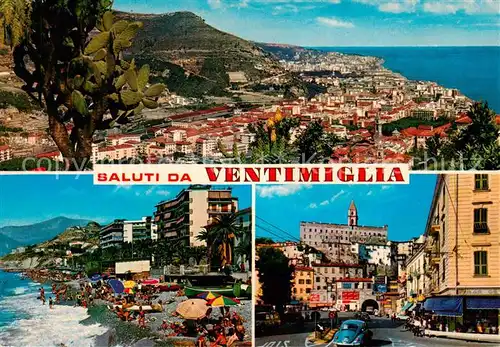 AK / Ansichtskarte  Ventimiglia_Vintimille_Liguria_IT Strand Strassenpartie 