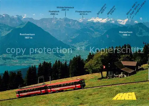 AK / Ansichtskarte 73847714 Zahnradbahn Rigi Vitznau Rigi Bahn Berner Alpen  