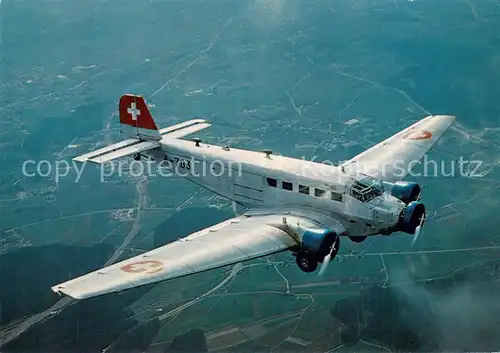 AK / Ansichtskarte 73847730 Flugzeuge_Militaria Fliegermuseum Duebendorf Junkers Ju 52 