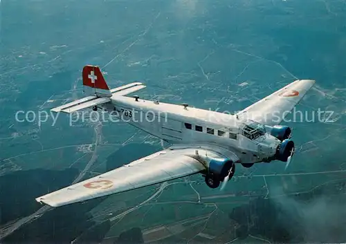 AK / Ansichtskarte  Flugzeuge_Militaria Fliegermuseum Duebendorf Junkers Ju 52