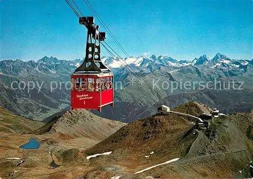 AK / Ansichtskarte  Seilbahn_Cable-Car_Telepherique Weissfluhgipfelbahn Silvrettagruppe Piz Linard 