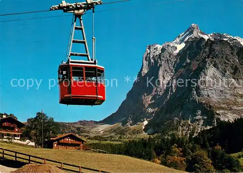 AK / Ansichtskarte  Seilbahn_Cable-Car_Telepherique Grindelwald Pfingstegg Wetterhorn 