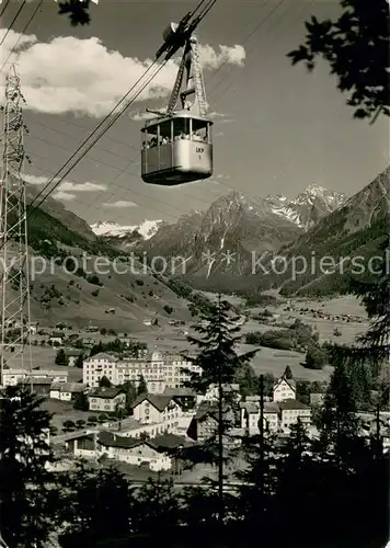 AK / Ansichtskarte  Seilbahn_Cable-Car_Telepherique Luftseilbahn Klosters Gotsehnagrat Parsenn  