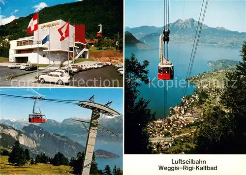 AK / Ansichtskarte  Seilbahn_Cable-Car_Telepherique Luftseilbahn Weggis Rigi Kaltbad 