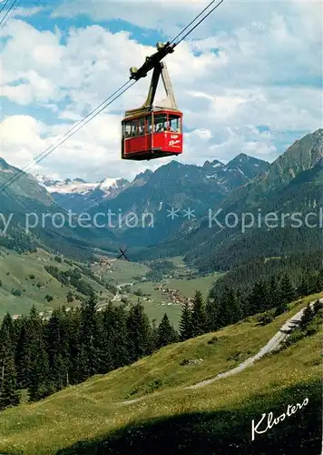AK / Ansichtskarte 73847754 Seilbahn_Cable-Car_Telepherique Luftseilbahn Klosters Gotschnagrat Silvretta 
