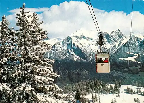 AK / Ansichtskarte  Seilbahn_Cable-Car_Telepherique Bergbahn Bad Ragaz Pardiel 