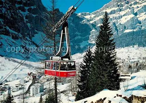 AK / Ansichtskarte  Seilbahn_Cable-Car_Telepherique Leukerbad Torrent Gemmiwand 