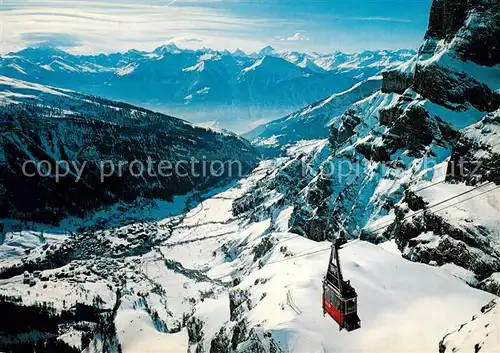 AK / Ansichtskarte  Seilbahn_Cable-Car_Telepherique Leukerbad Gemmipass 