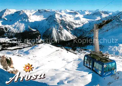 AK / Ansichtskarte  Seilbahn_Cable-Car_Telepherique Arosa Weisshorngopfel 