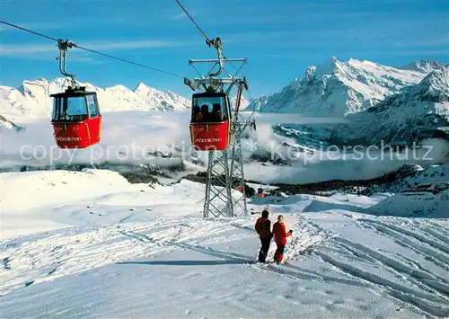 AK / Ansichtskarte 73847783 Seilbahn_Cable-Car_Telepherique Grindelwald Maennlichenbahn 