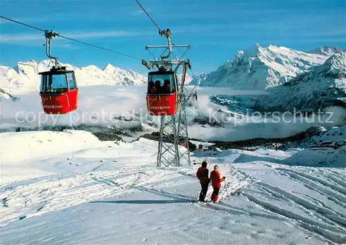 AK / Ansichtskarte  Seilbahn_Cable-Car_Telepherique Grindelwald Maennlichenbahn 