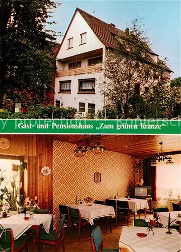 AK / Ansichtskarte 73847787 Wellen_Waldeck Gast- und Pensionshaus Zum gruenen Kranze Restaurant Wellen_Waldeck