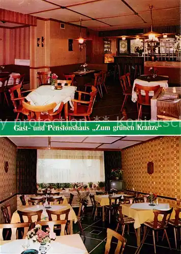 AK / Ansichtskarte 73847788 Wellen_Waldeck Gast- und Pensionshaus Zum gruenen Kranze Restaurant Wellen_Waldeck