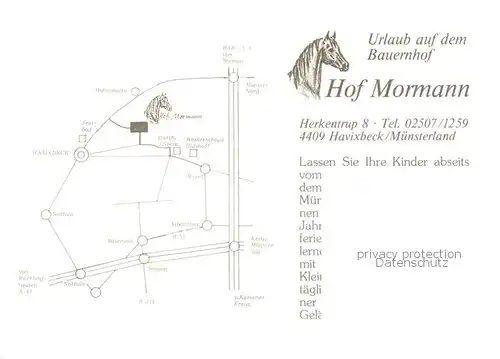 AK / Ansichtskarte 73847790 Havixbeck Urlaub auf dem Bauernhof Hof Mormann Reiterferien Reitstall Havixbeck