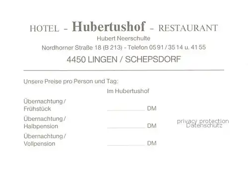 AK / Ansichtskarte  Schepsdorf Hotel Restaurant Hubertushof Schepsdorf