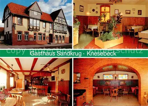 AK / Ansichtskarte 73847800 Knesebeck Gasthaus Sandkrug Gastraum Knesebeck