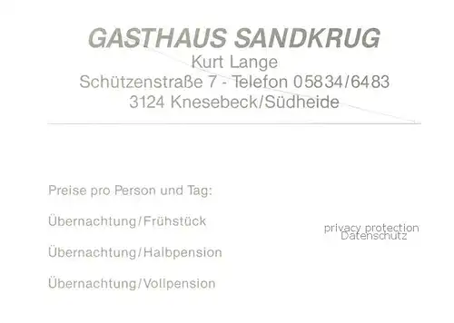 AK / Ansichtskarte 73847801 Knesebeck Gasthaus Sandkrug Knesebeck