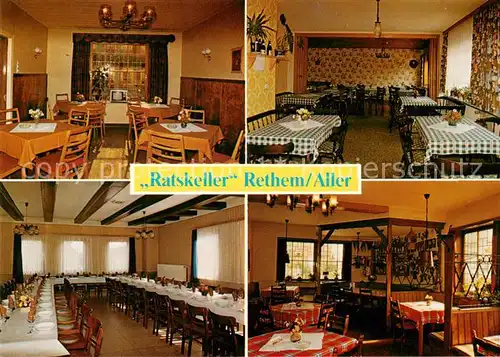 AK / Ansichtskarte 73847808 Rethem_Aller Ratskeller Gastraeume Festsaal Rethem_Aller