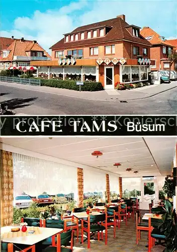 AK / Ansichtskarte  Buesum_Nordseebad Cafe Tams Gastraum Buesum_Nordseebad