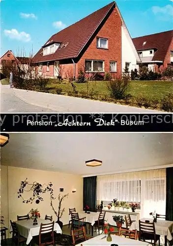 AK / Ansichtskarte 73847820 Buesum_Nordseebad Pension Achtern Diek Gaststube Buesum_Nordseebad