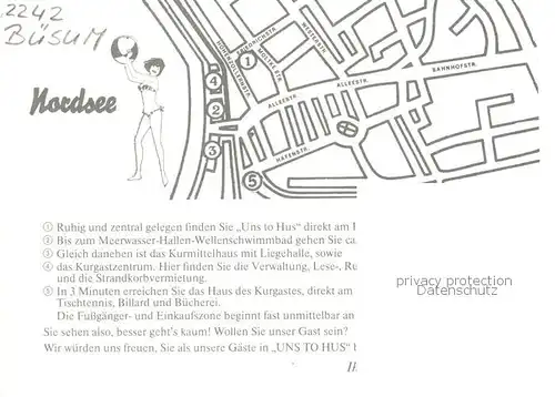 AK / Ansichtskarte  Buesum_Nordseebad Gaestehaus Uns To Hus Buesum_Nordseebad