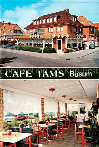 AK / Ansichtskarte 73847830 Buesum_Nordseebad Cafe Tams Gastraum Buesum_Nordseebad