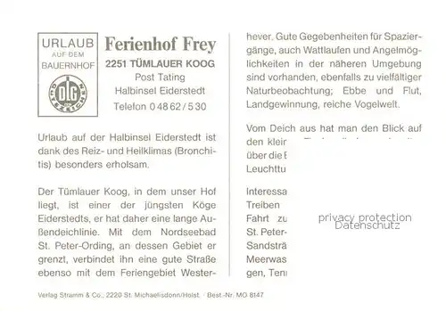 AK / Ansichtskarte  Tuemlauer_Koog Ferienhof Frey 