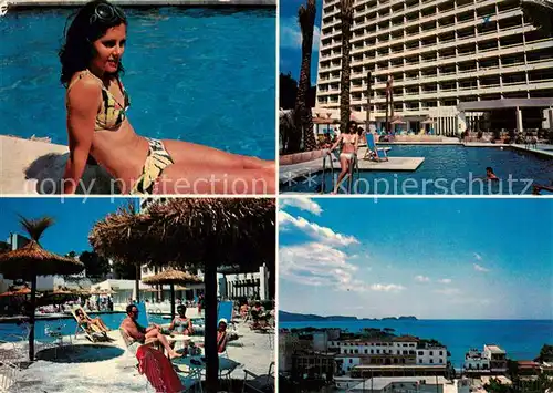 AK / Ansichtskarte 73847873 Paguera_Mallorca_Islas_Baleares_ES Hotel Reina Paguera Pool Panorama 