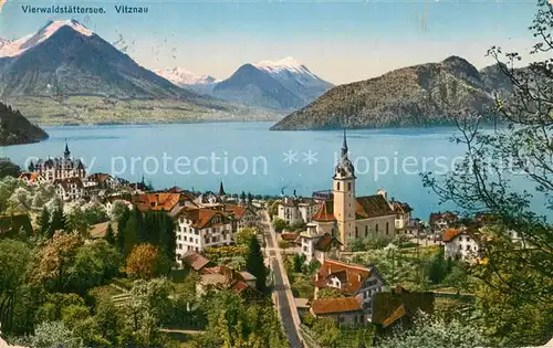 AK / Ansichtskarte  Vitznau_Witznau_Vierwaldstaettersee_LU Vitznau Rigibahn  